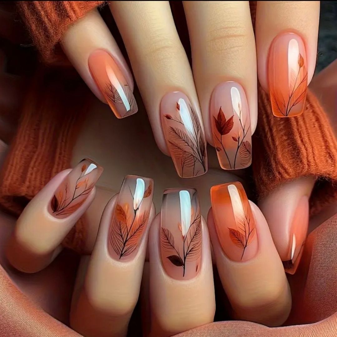 Autumn Leaf Nail Art Set