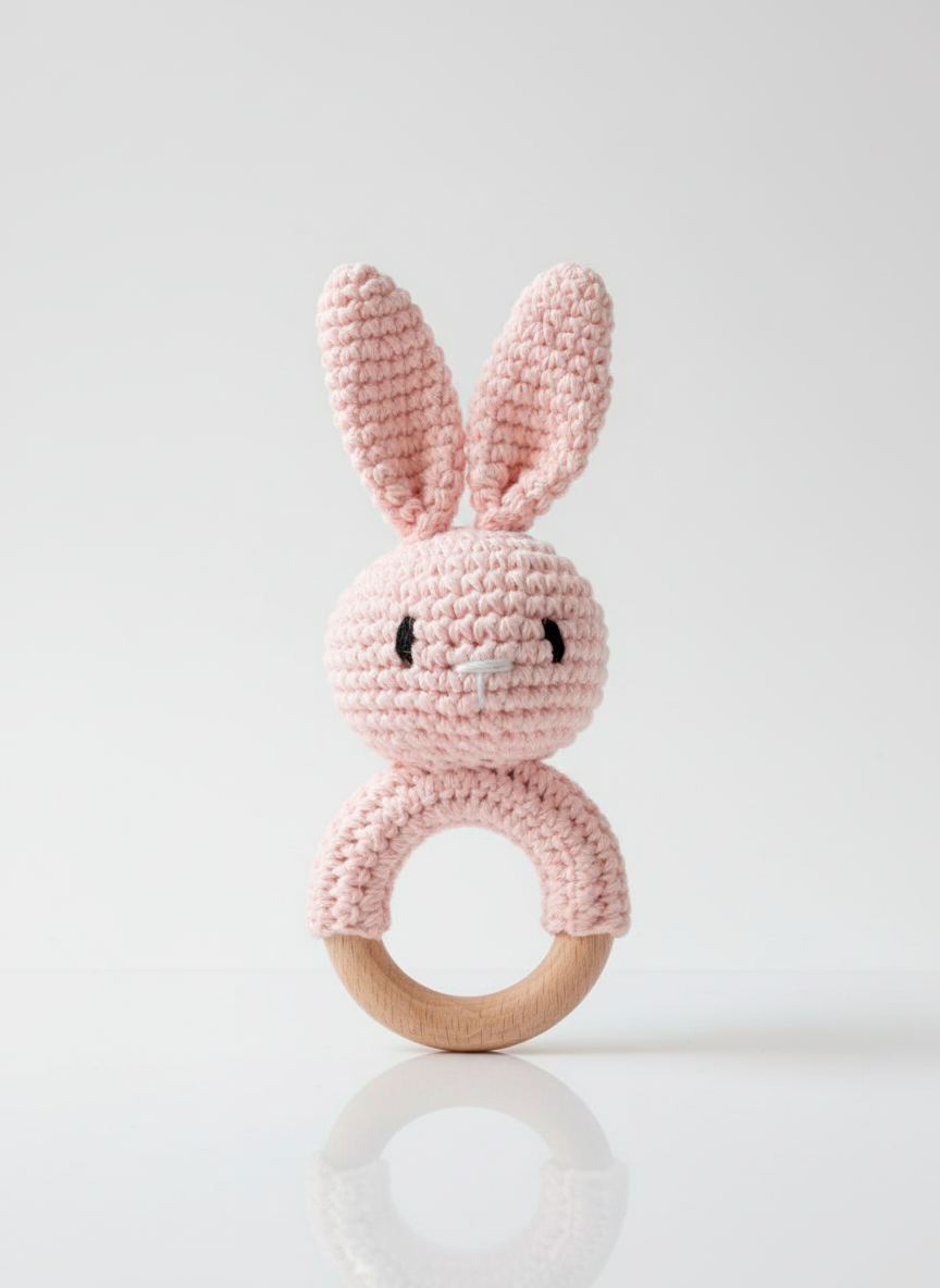 Handmade Bunny Teething Ring