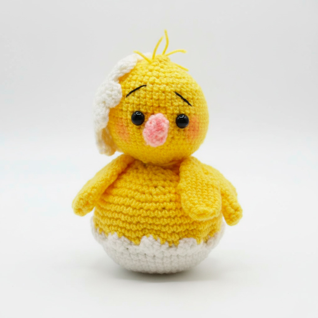 Handmade Crochet Chick Toy