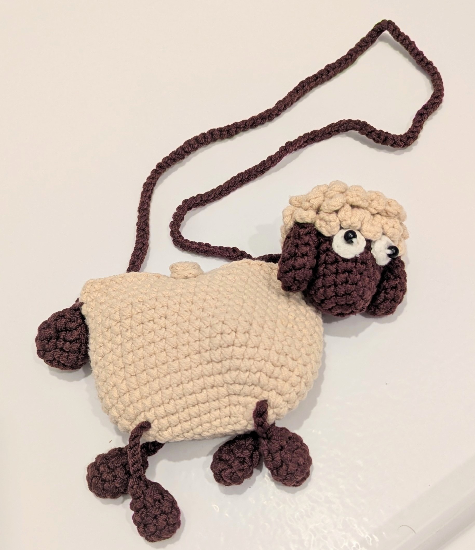 Handmade Crochet Sheep Bag