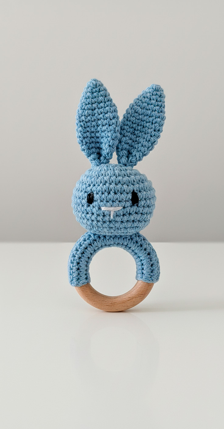 Crochet Bunny Baby Rattle
