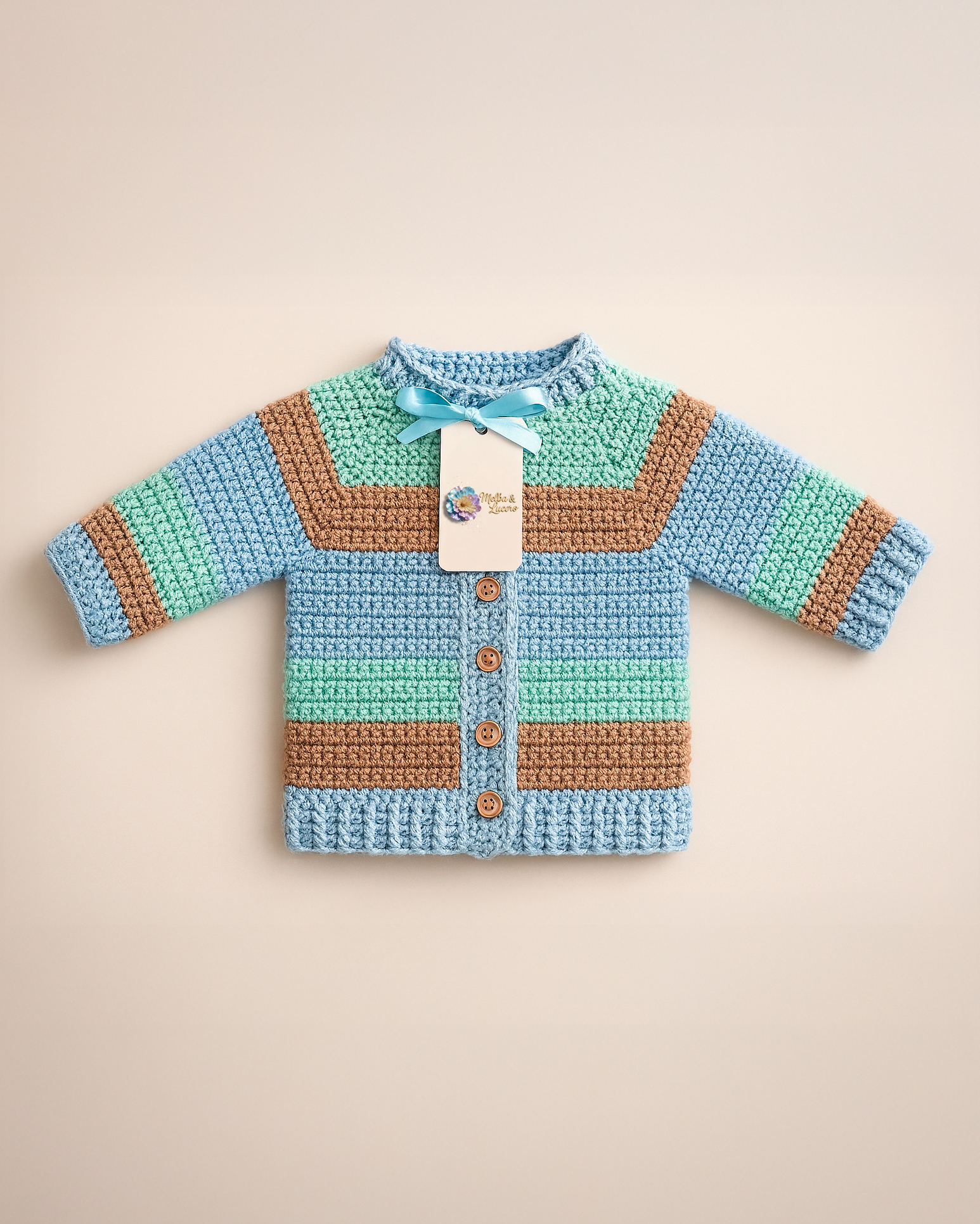 Handmade Crocheted Baby Sweater