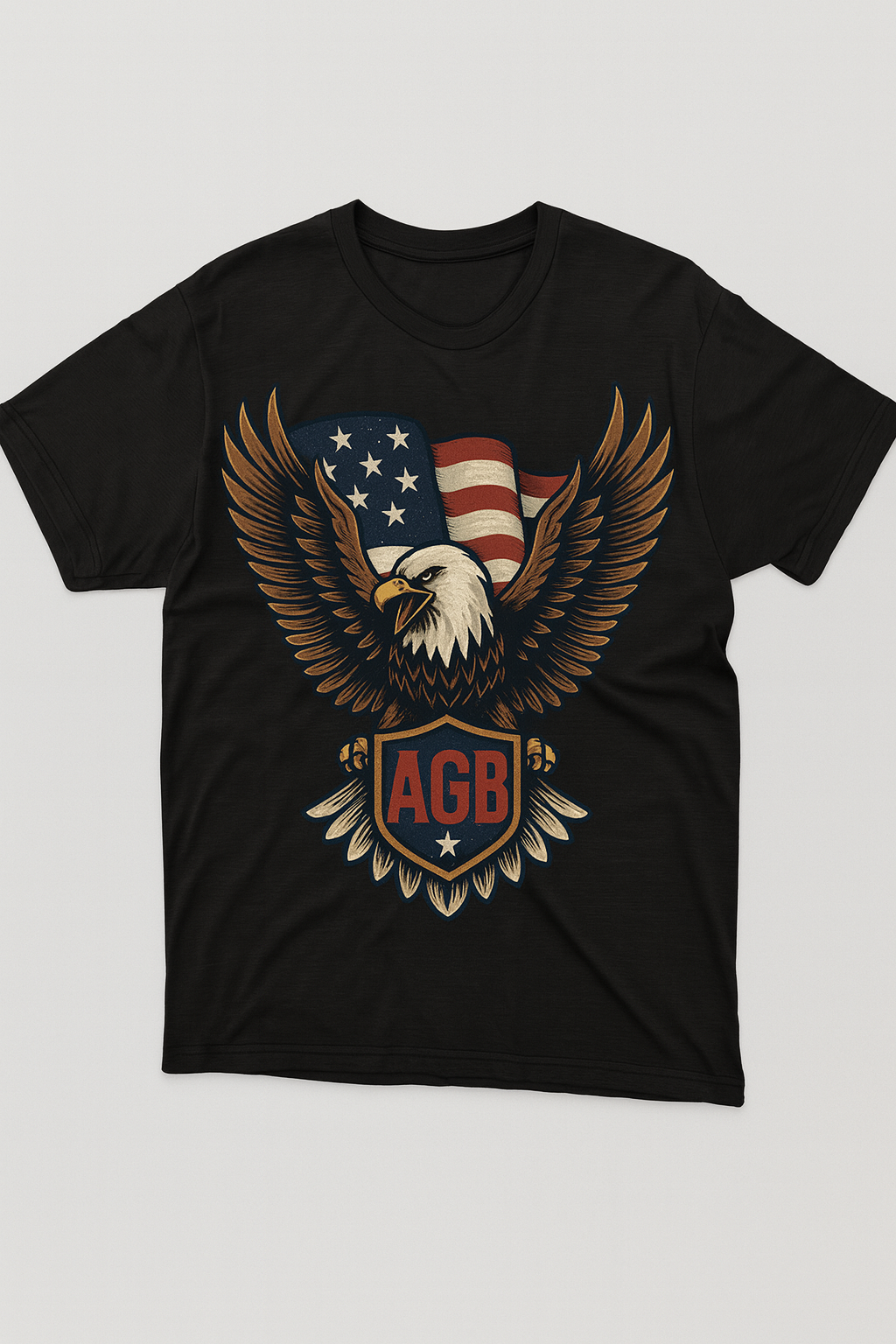 Camiseta con águila y bandera