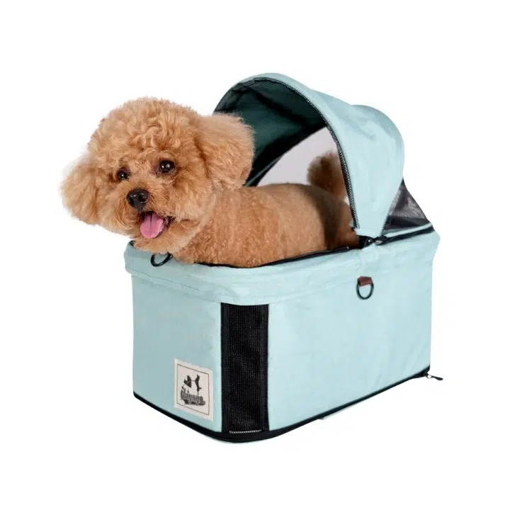 Tri-Fold Travois Pet Stroller con transportin desmontable.