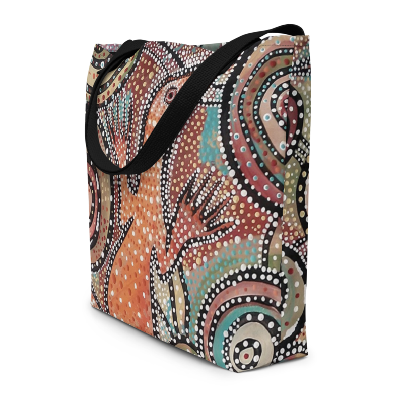 Large Tote Bag 'Bush Goanna Design'