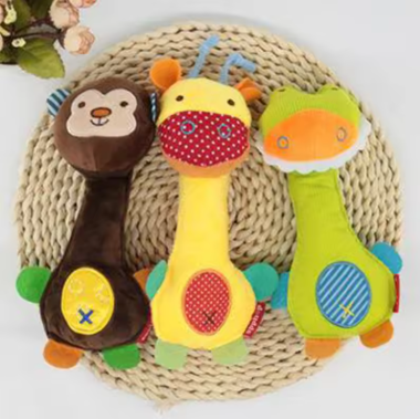 Animal Plush Baby Rattles