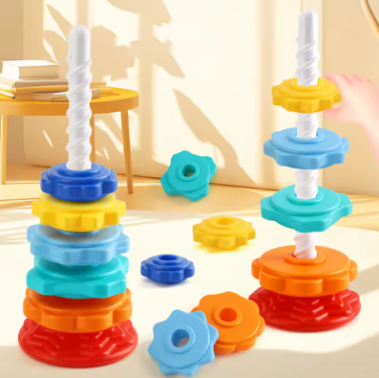 Colorful stacking gears toy