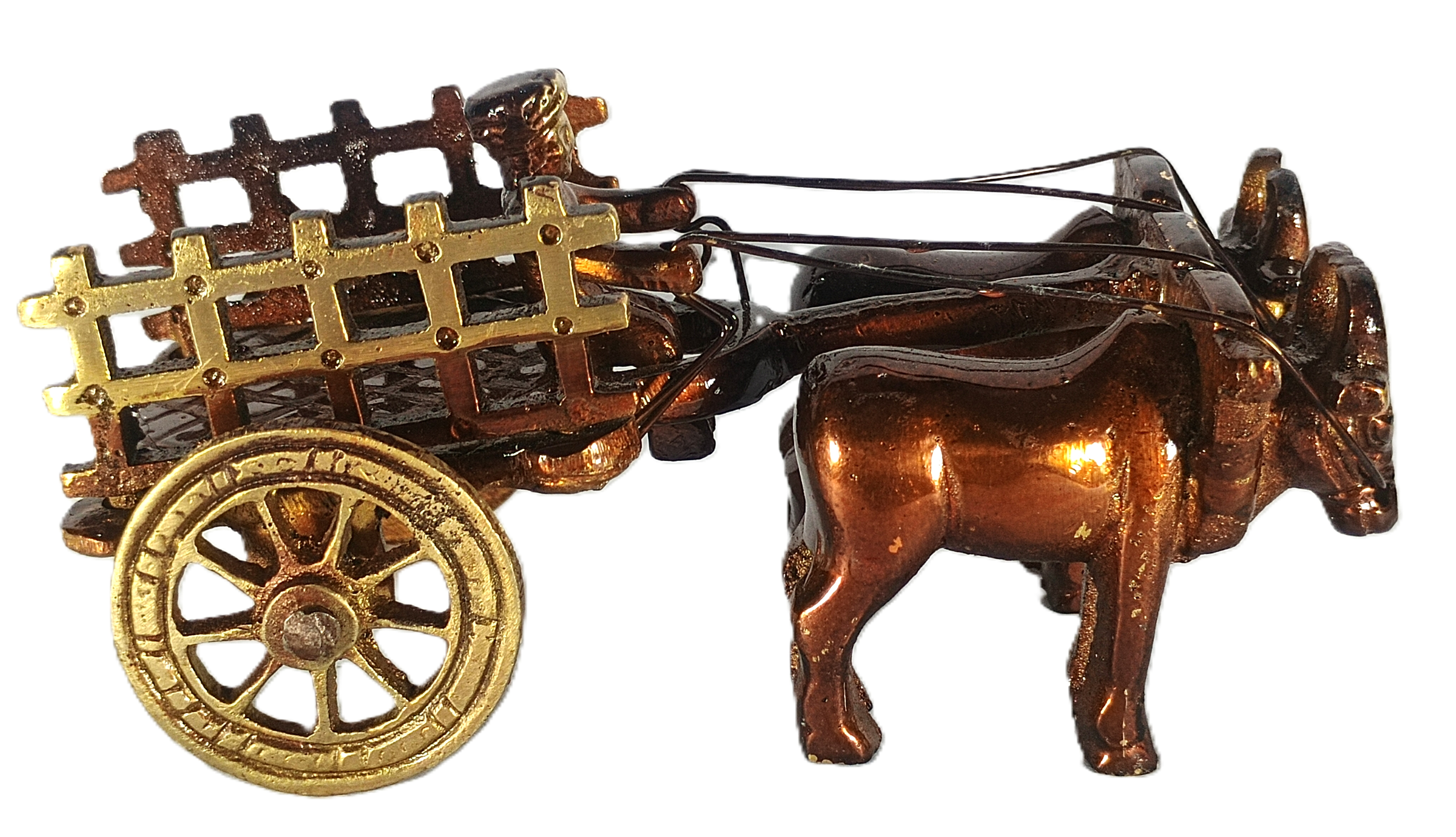 Handcrafted Brass Bullock Cart