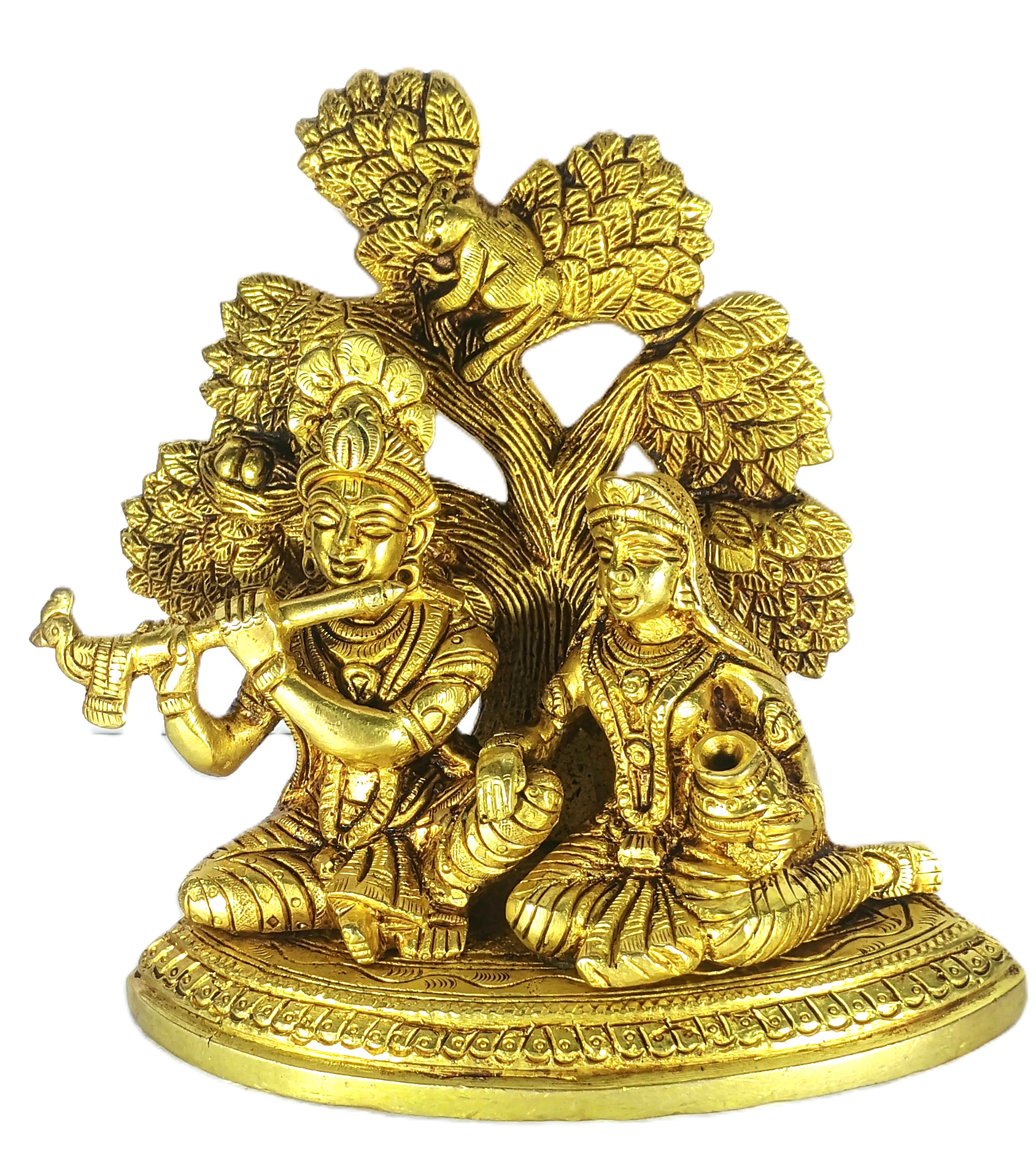 Brass Krishna Radha Idol