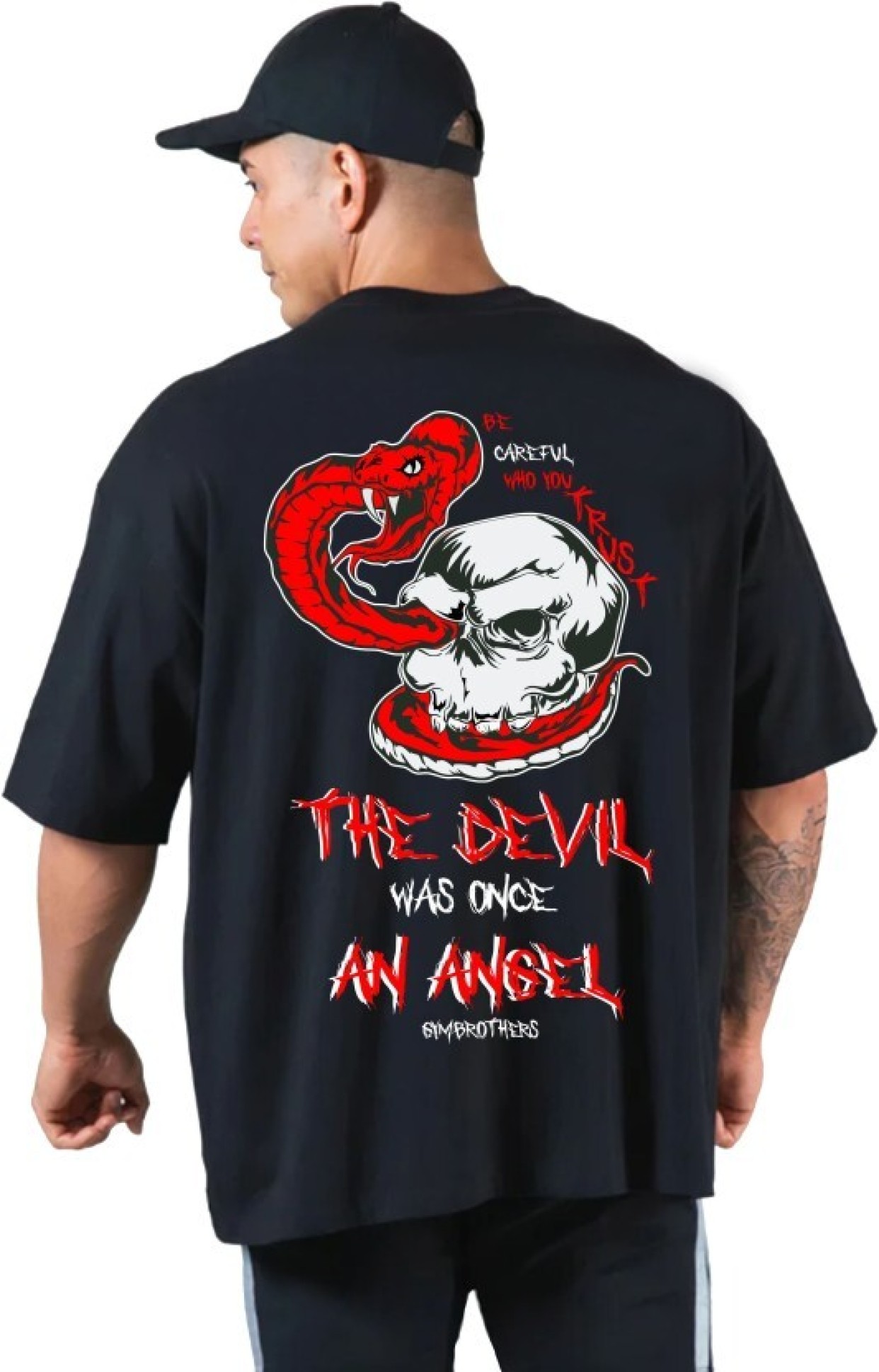 Graphic Skull and Snake T-shirt