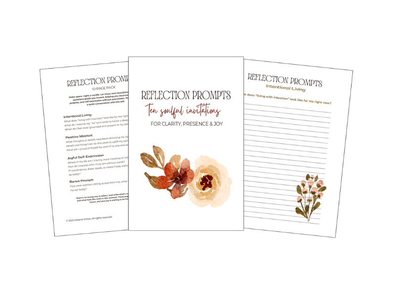 Reflection Prompts 10 Page Pack (Color + Black & White Downloads)