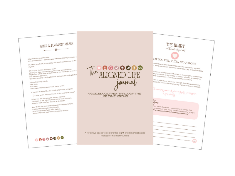 The Aligned Life Journal: A Guided Journey Through the Life Dimensions
