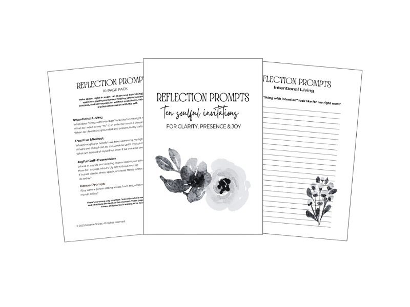 Reflection Prompts 10 Page Pack (Color + Black & White Downloads)