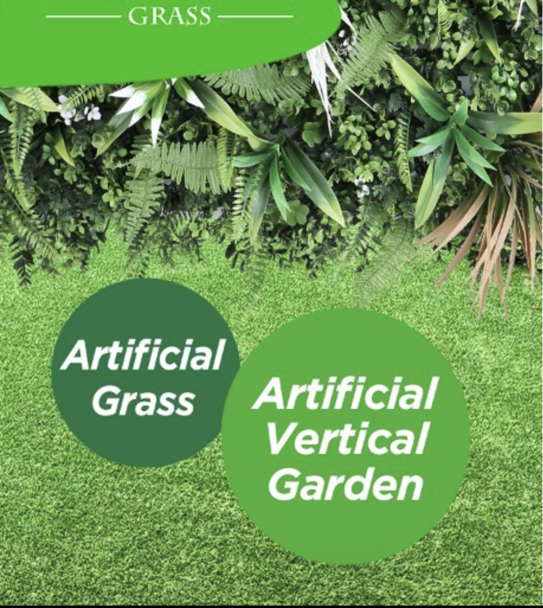 Artificial Grass and Vertical Garden