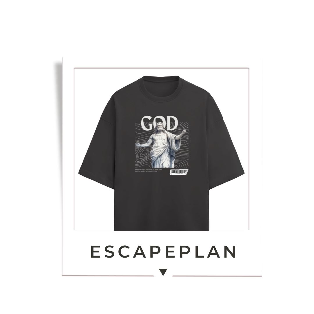 Escape Plan "GOD" Oversized Graphic Tee