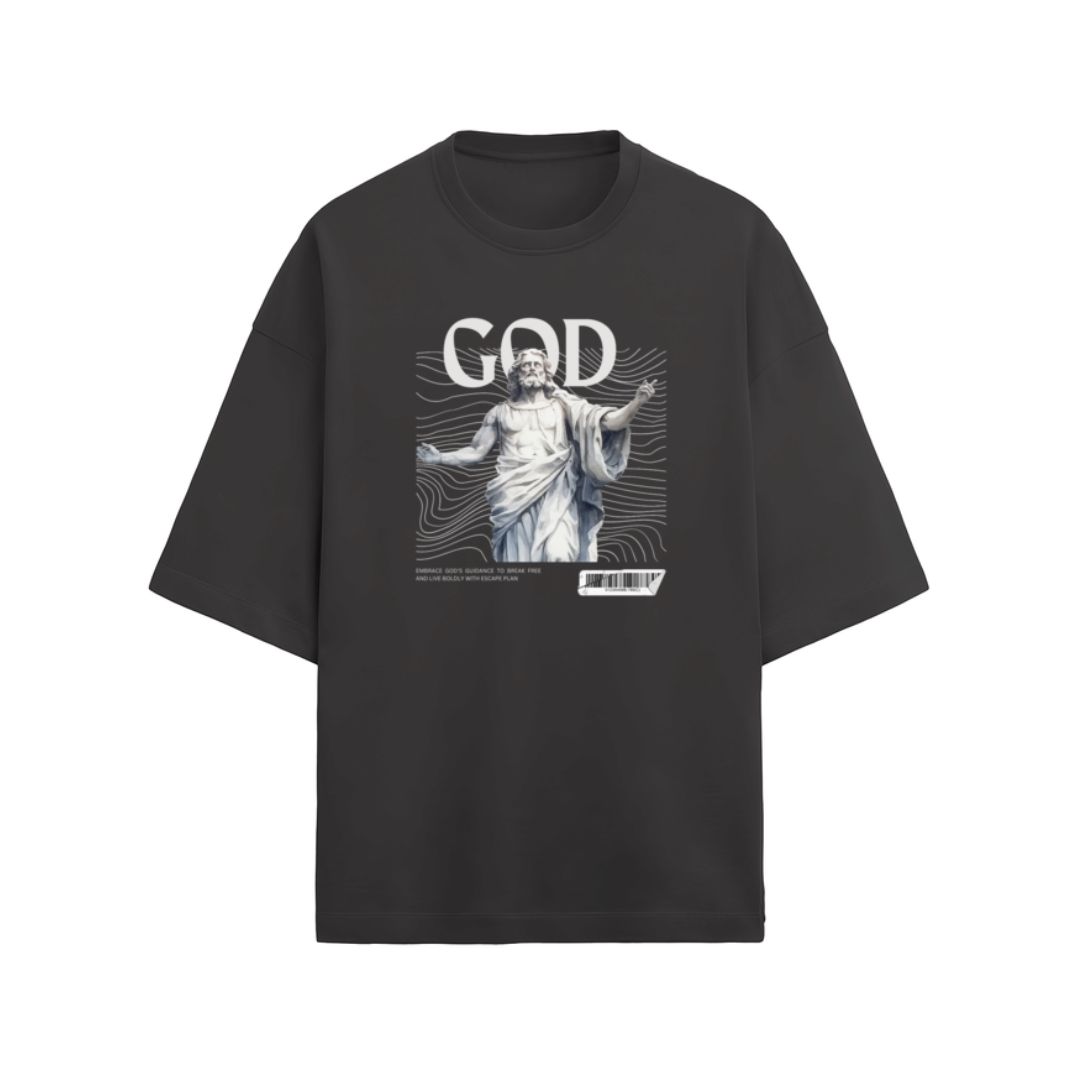 Escape Plan "GOD" Oversized Graphic Tee