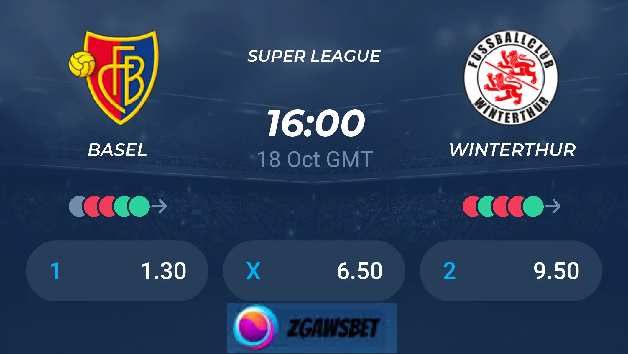 Pronostic FC Bâle 1893 VS Winterthur 