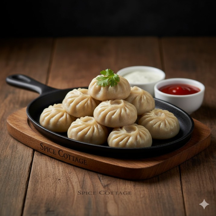 Steamed Chicken Momos 8pcs