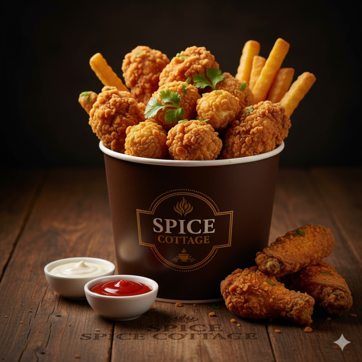 Spice Cottage Fried Chicken Bucket
