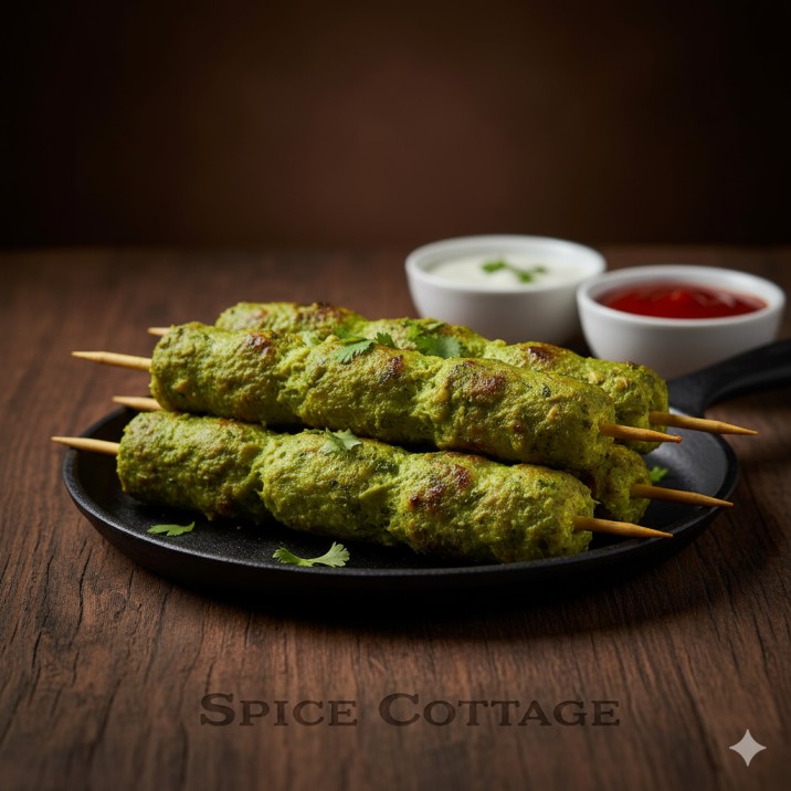 Chicken Hariyali Pahadi Kebab 4 Stick