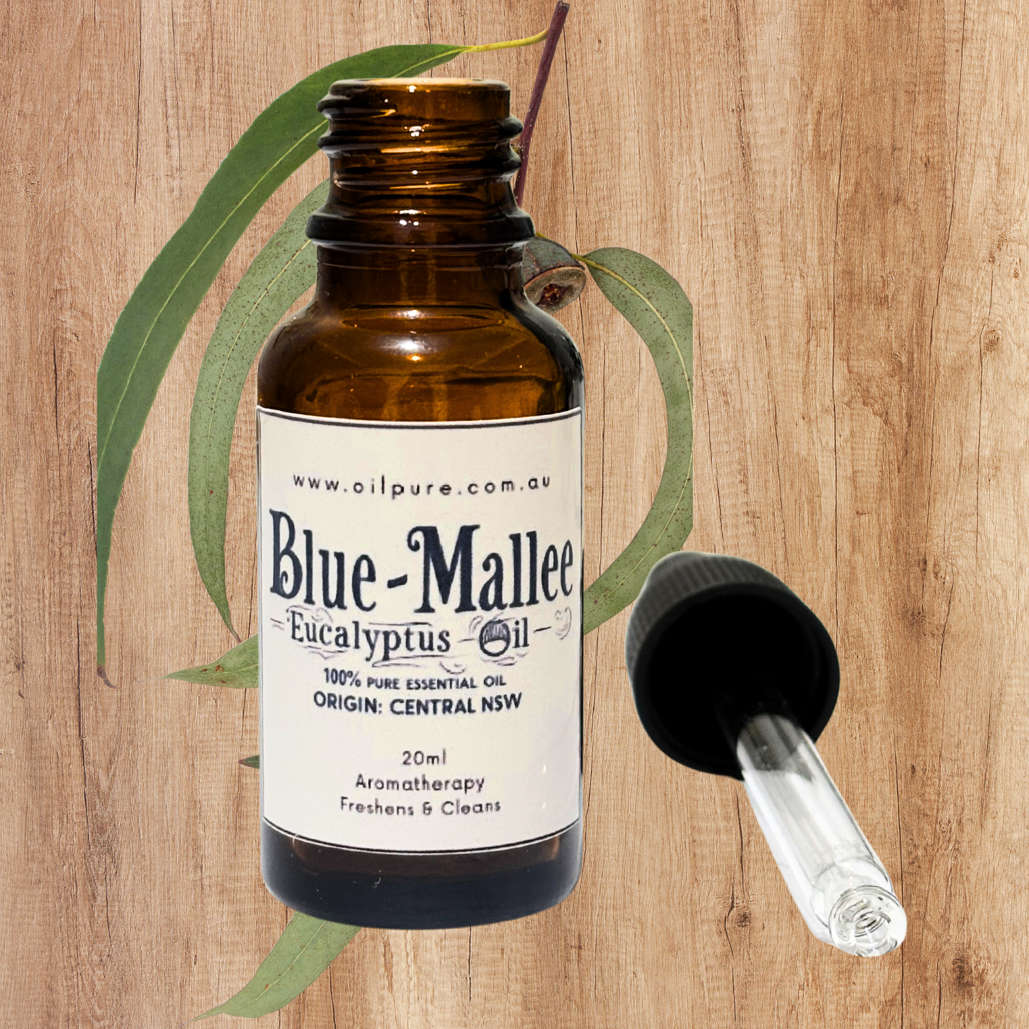 Pure Blue Mallee Eucalyptus Oil 20ml for Respiratory Support & Aromatherapy