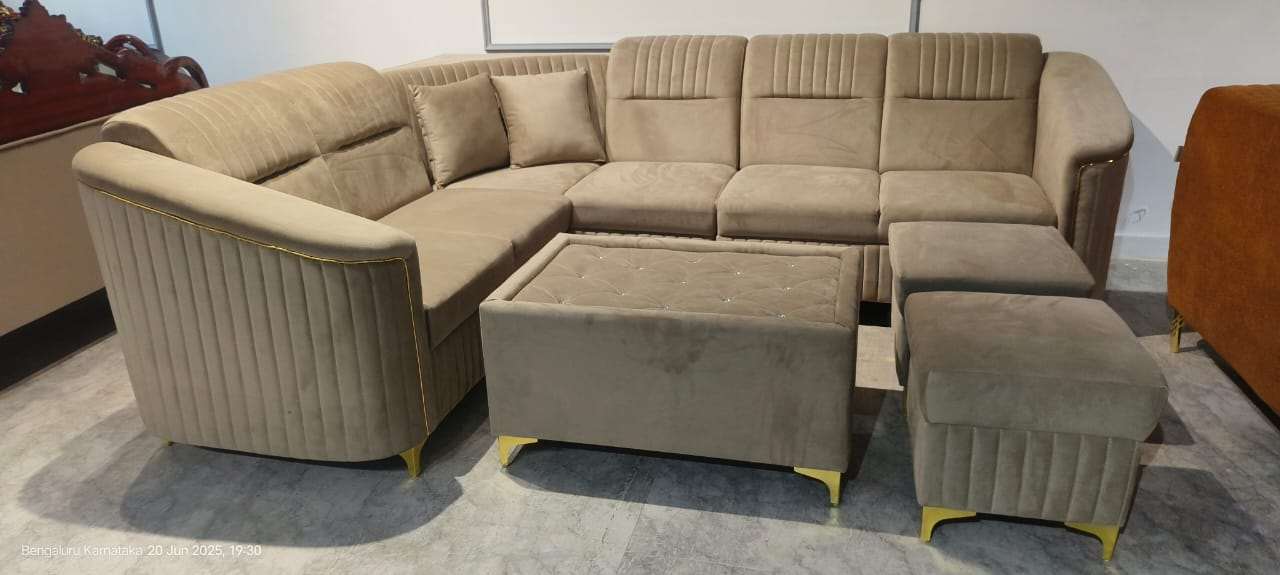 Grandiflora - BMW Sectional Sofa Set with Ottomans & Center Table