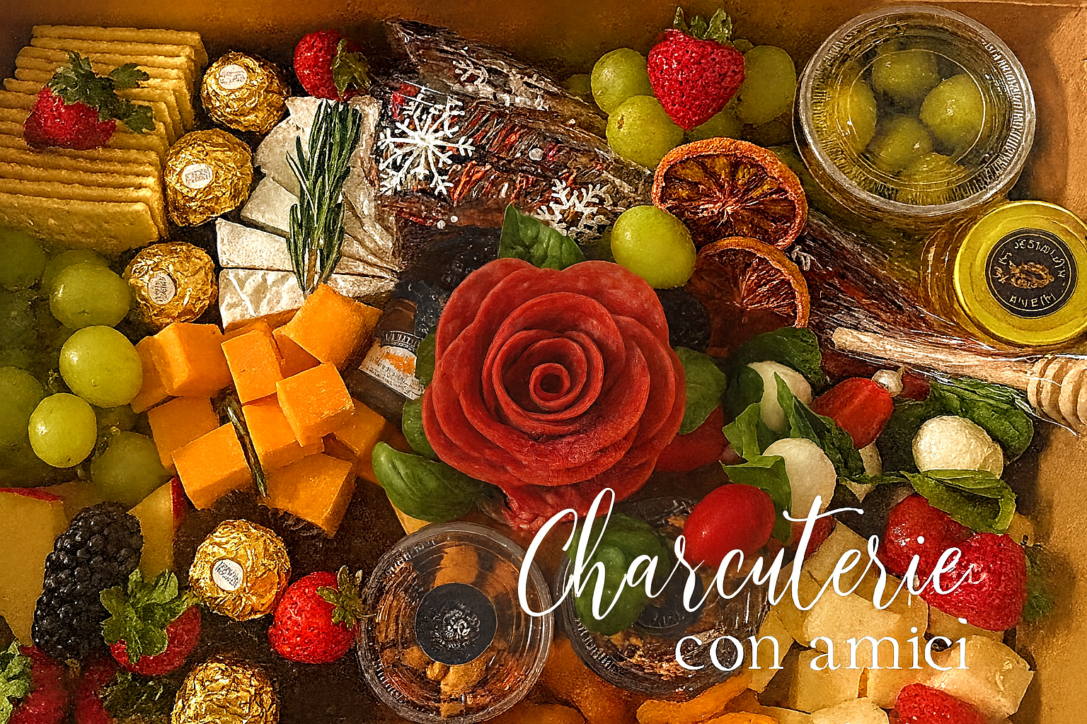 Holiday Charcuterie Box feeds 8-10 people