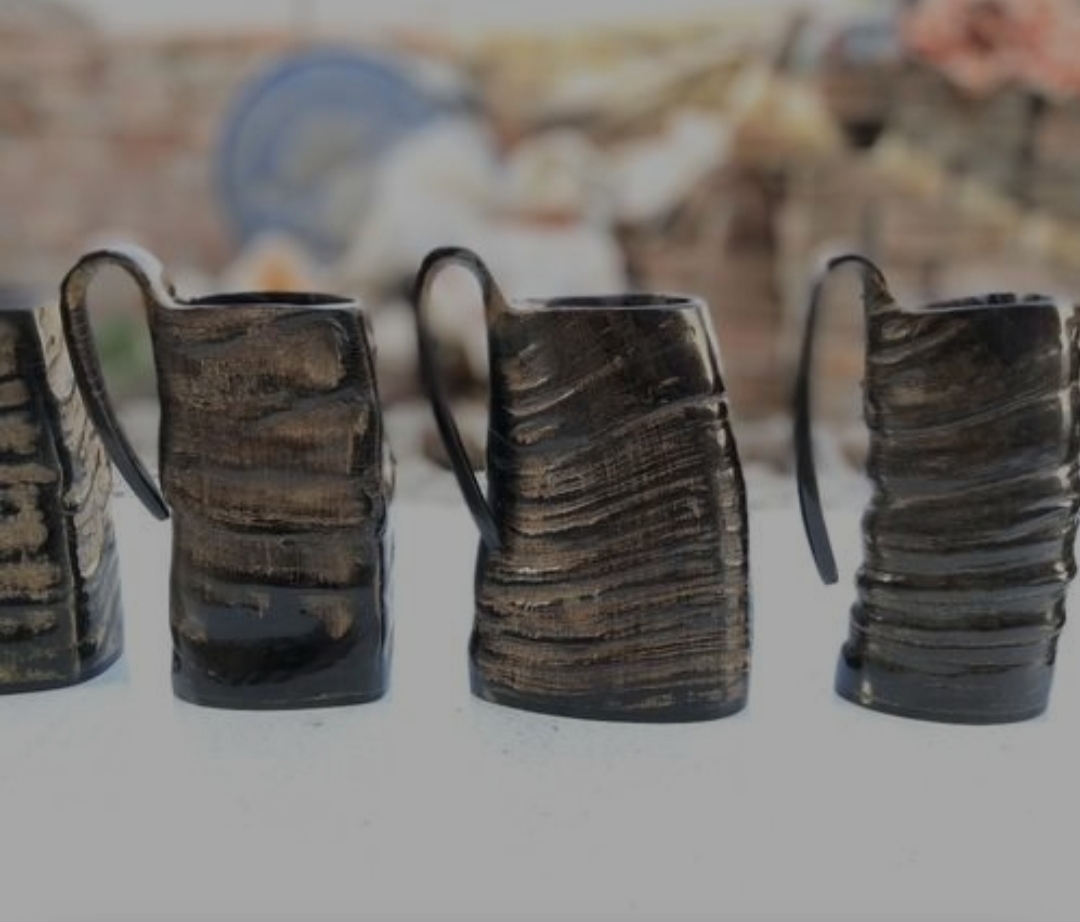 Natural Horn Beer Mug