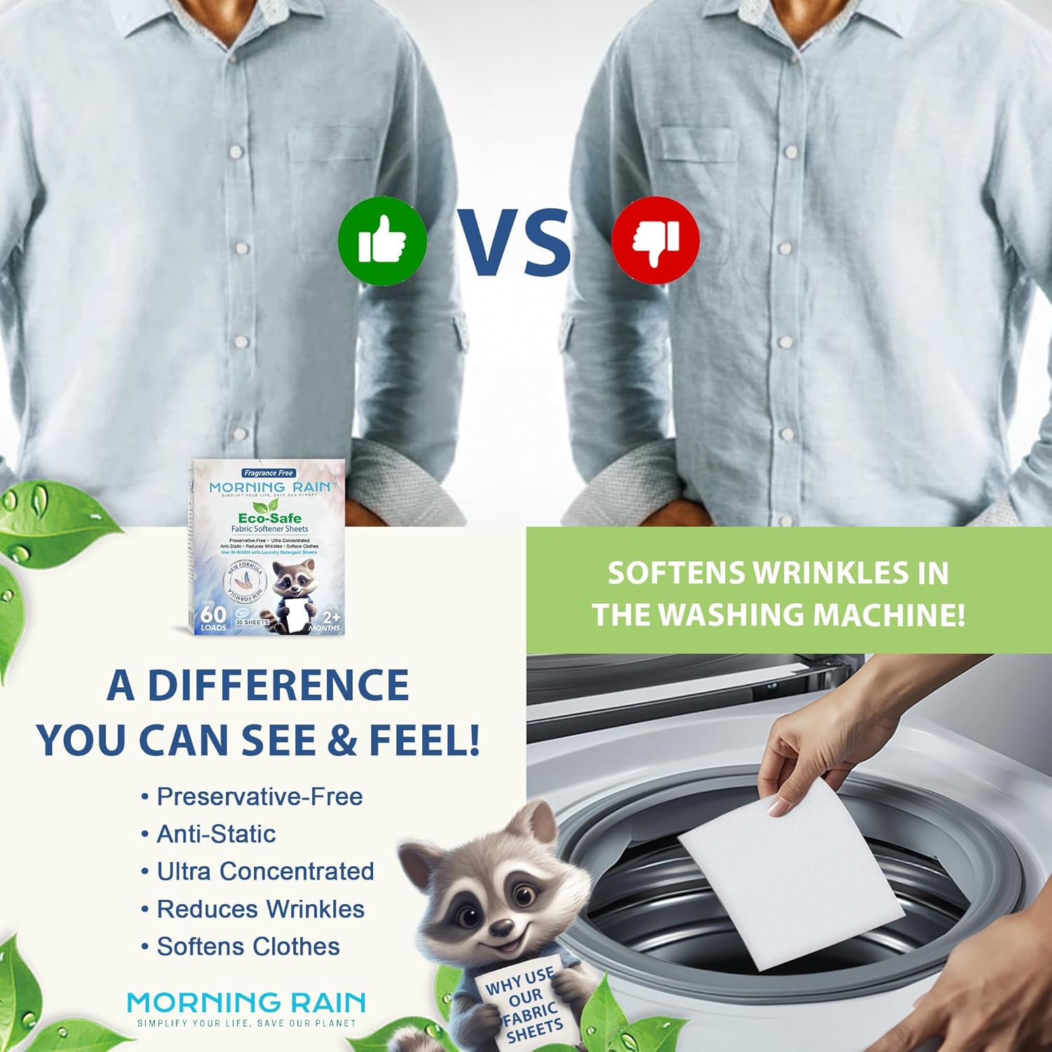 Softener Sheets New Formula Fragrance-Free 10 Loads
