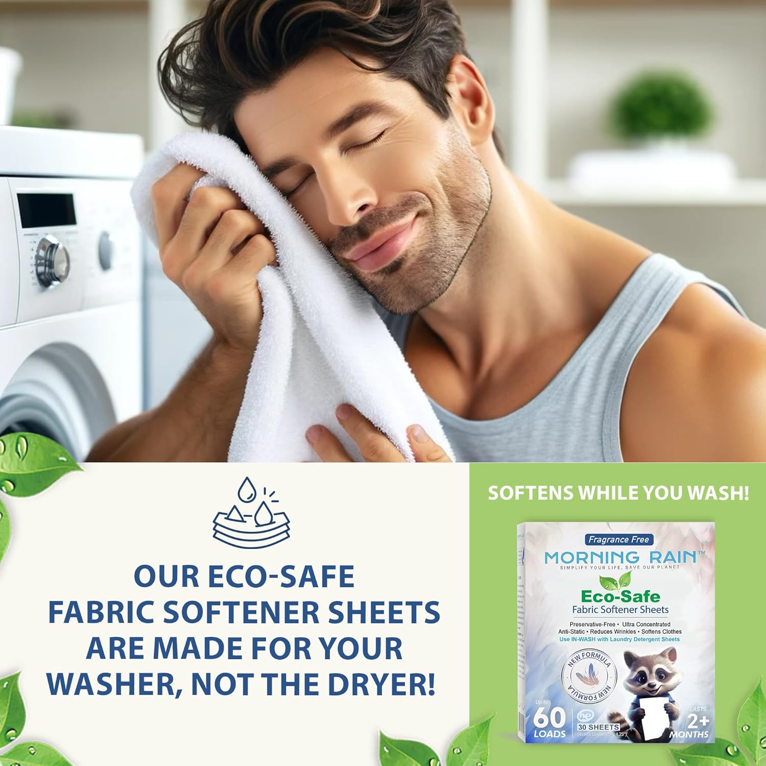 Softener Sheets New Formula Fragrance-Free 10 Loads