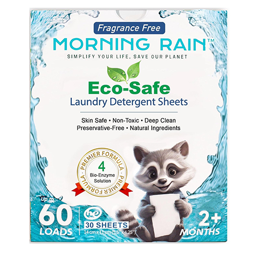 Bio-Enzyme Fragrance Free Laundry Detergent Sheets 60 Loads