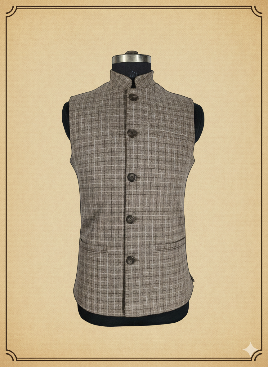 Men's Checked Waistcoat