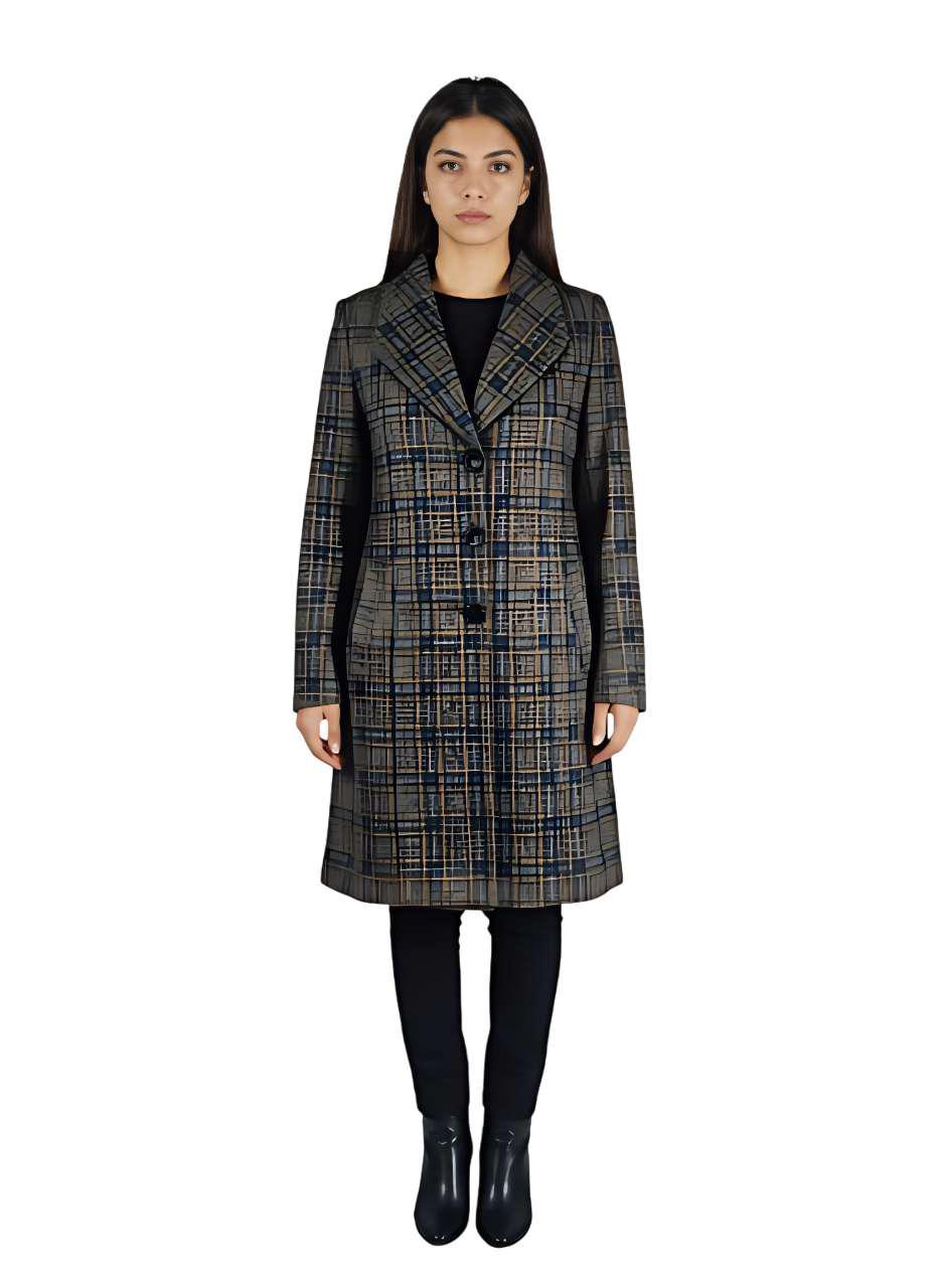Plaid Wool Overcoat