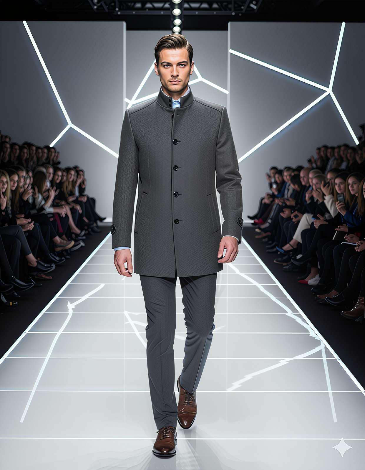 Men's Modern Grey Coat
