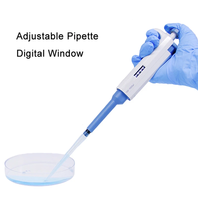 Dlab Laboratory Pipette Adjustable 0.1 μL - 10 mL Pipette Gun Autclave Mechanical Single Channel