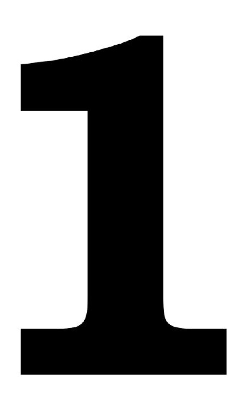 Nummersæt ensfarvet, pr. nr.