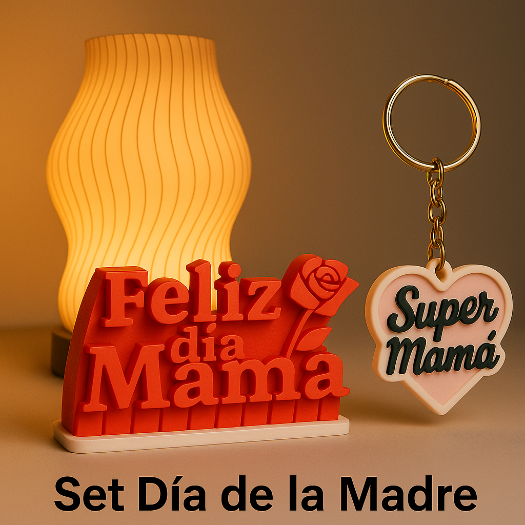 Set Día de la Madre: Lampara moderna + Cuadro Decorativo + Llavero