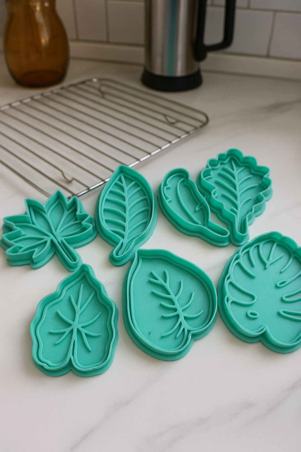 Cortadores de galletas con forma de hoja X7