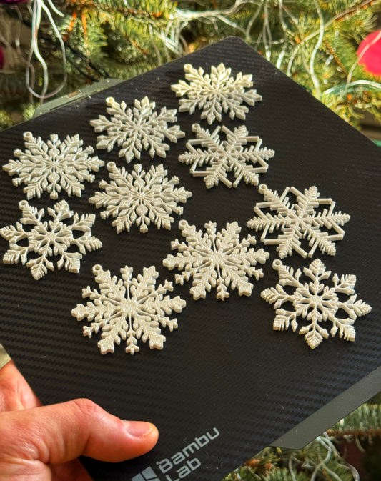 Conjunto de decoración navideña - Copos de nieve(X10)