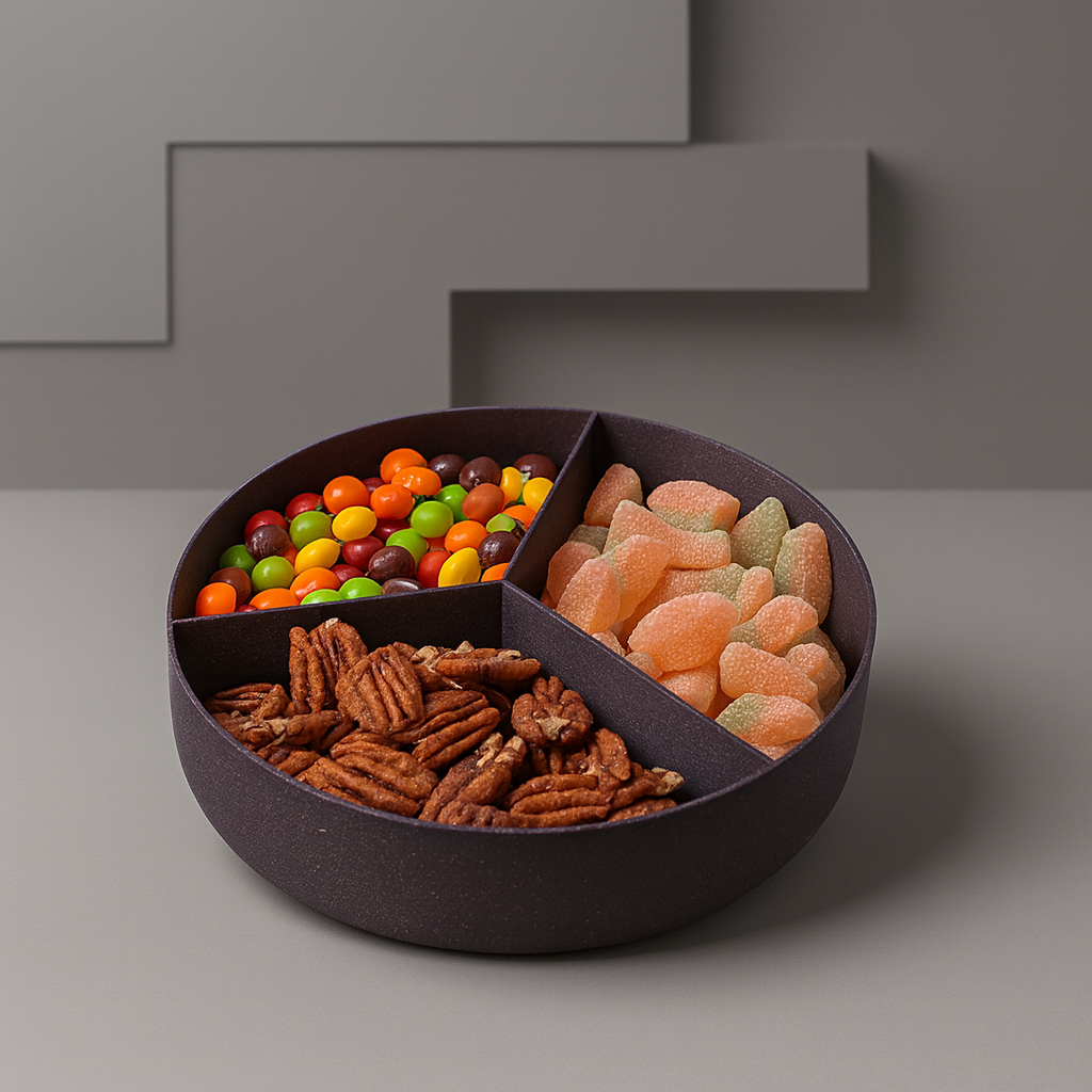 Plato organizador de snacks