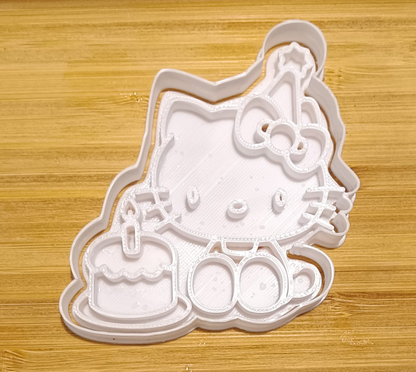 Cortador de galletas Hello Kitty cumpleaños X3