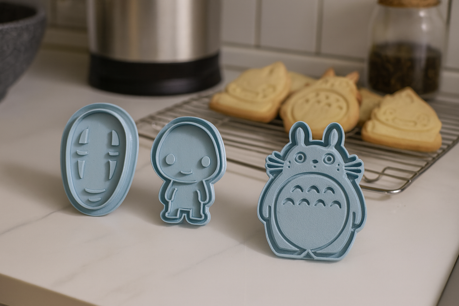 Conjunto de Cortadores de Galletas de studio Ghibli X4