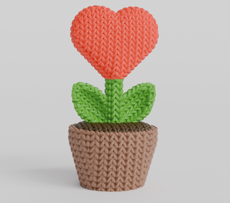 Planta de Corazón Tejido en una Macetera