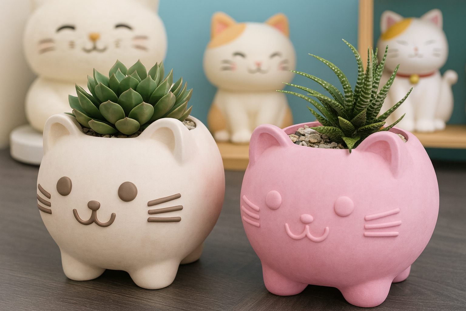 Macetas de gatitos