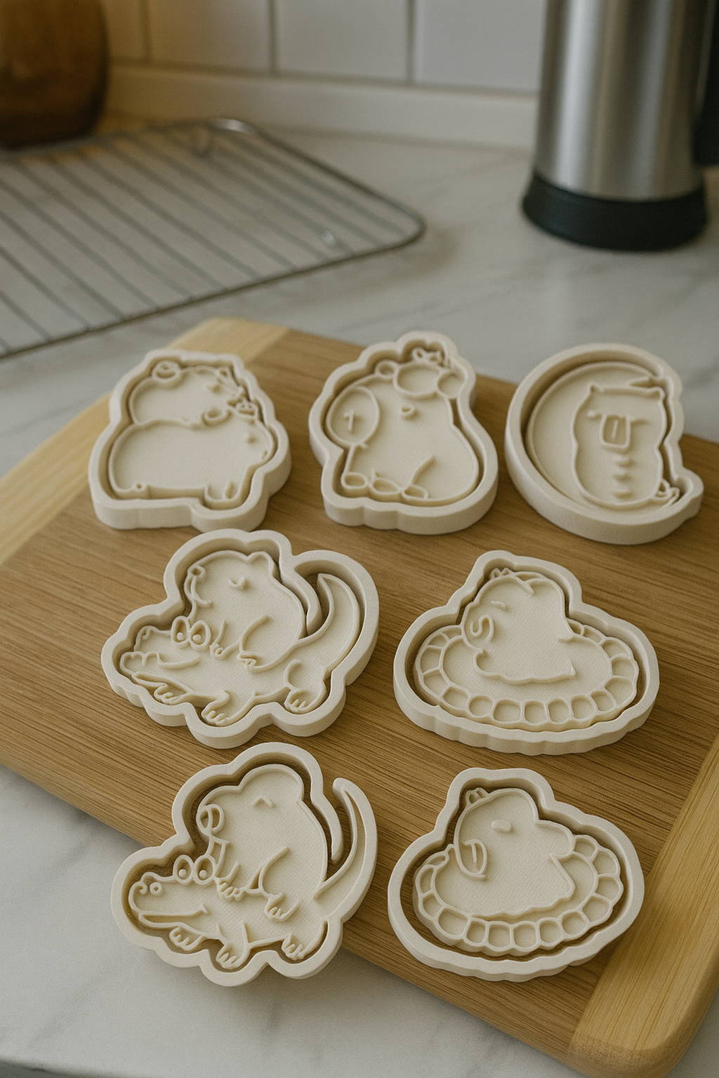 Cortadores de Galletas Capibara Tiernos con Cocodrilo X5