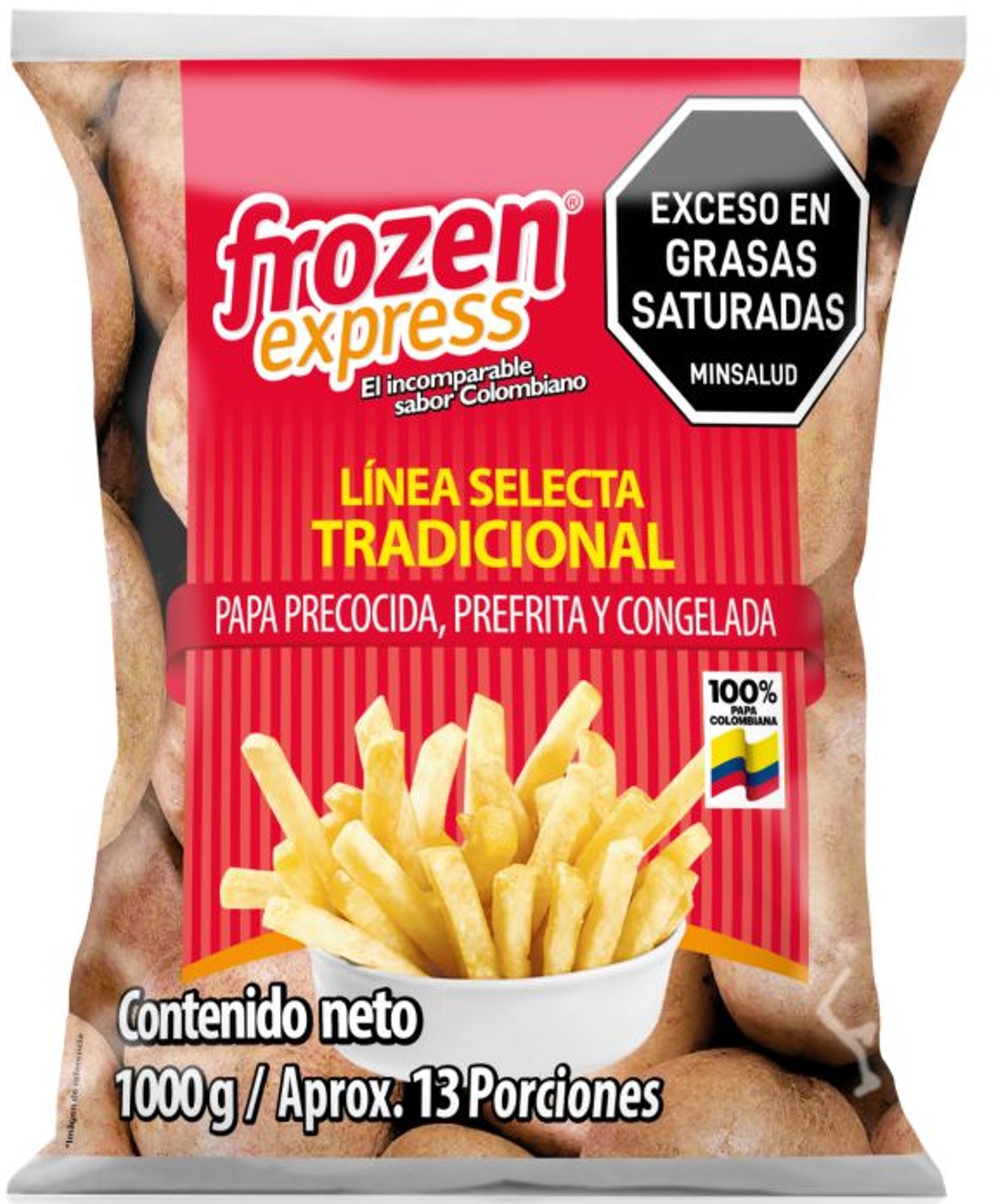 PAPA KL FROZEN TRADICIONAL ROJA 11X11
