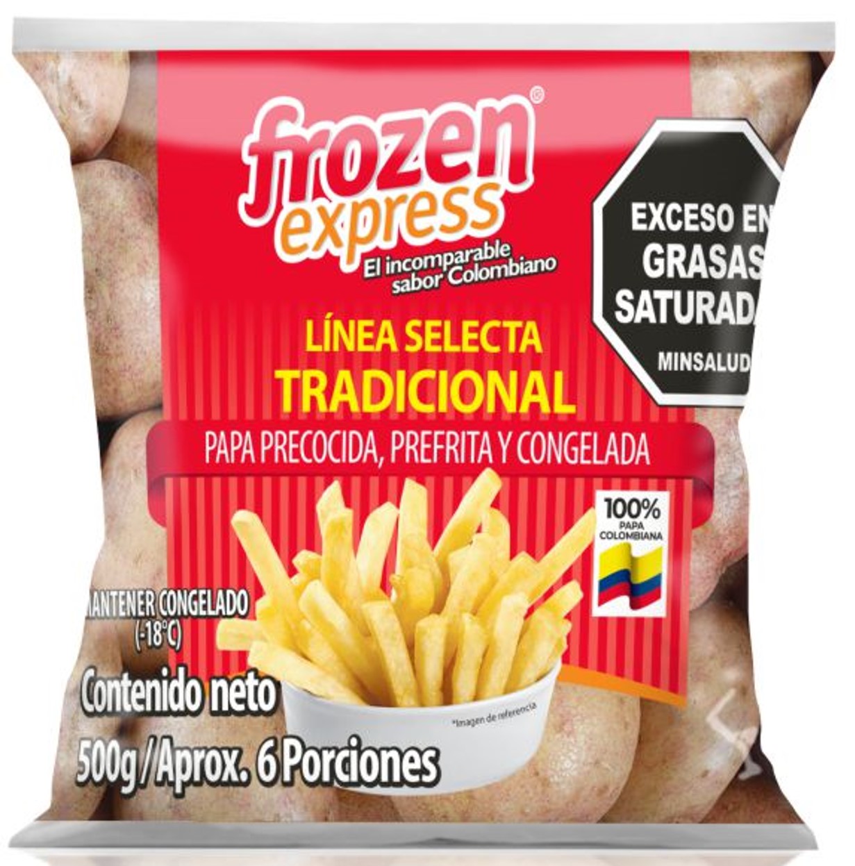 PAPA LB FROZEN TRADICIONAL ROJA 11X11