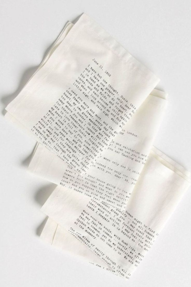 Napkins with poetry 