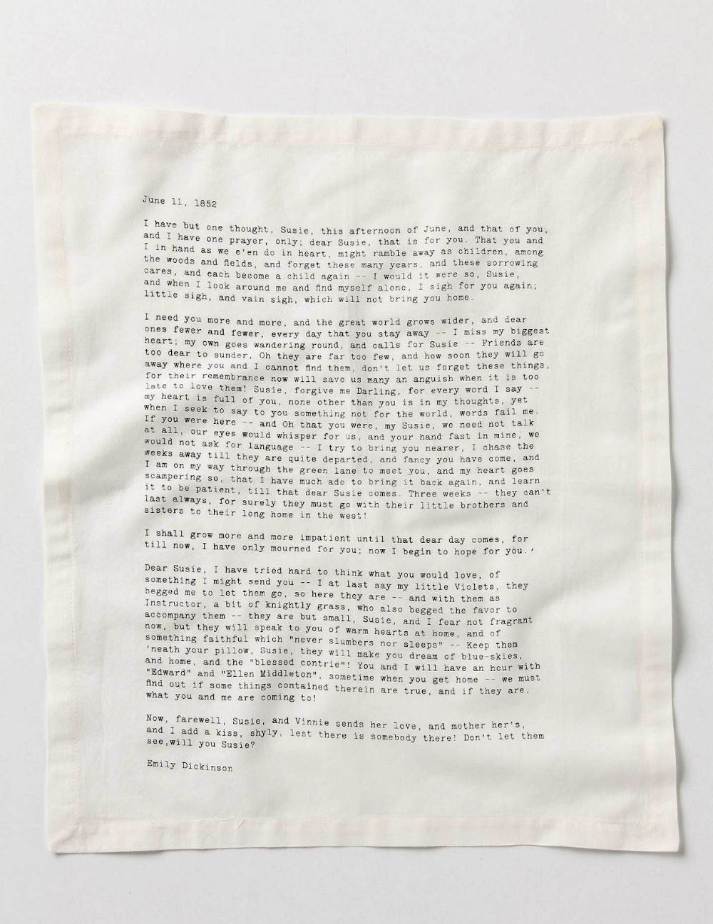 Napkins with poetry 