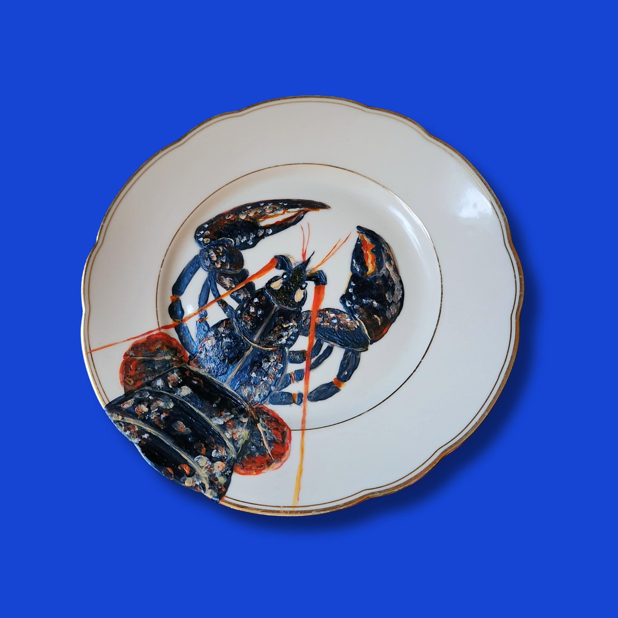 Vintage Porcelain Plate - “Lobster” from Within